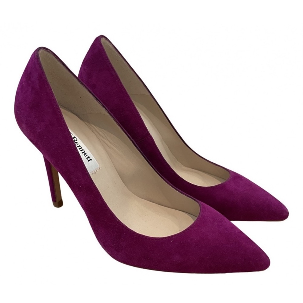 Beautiful Condition L.K. Bennett Magenta Suede Fern Courts